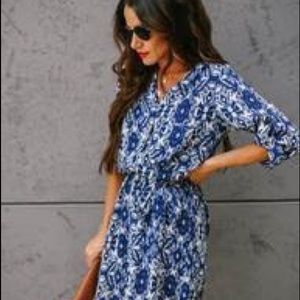 I'm Speechless Printed Button Down Dress